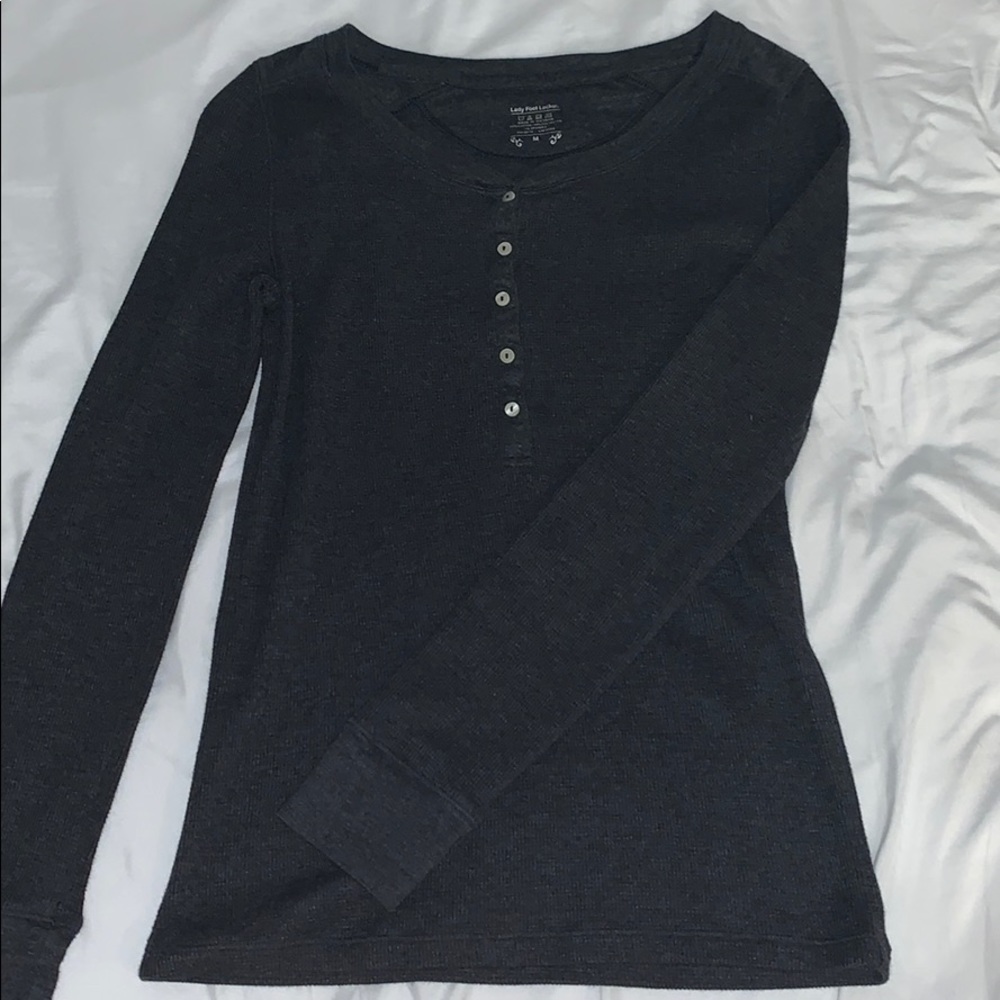 Long Sleeve Button Up Tee Shirt